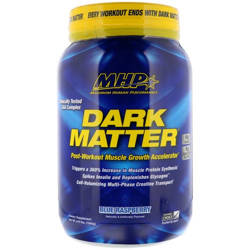MHP, Dark Matter, Post-Workout Muscle Growth Accelerator, Blue Raspberry, 3.44 lbs (1560 g) فوائد