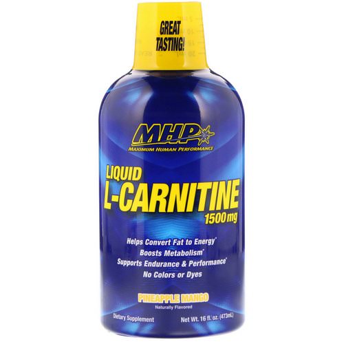 MHP, Liquid L-Carnitine, Pineapple Mango, 1,500 mg, 16 fl oz (473 ml) فوائد