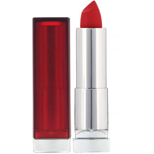 Maybelline, Color Sensational, Creamy Matte Lipstick, 690 Siren in Scarlet, 0.15 oz (4.2 g) فوائد