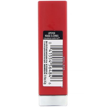 Maybelline, Color Sensational, Made For All Lipstick, 382 Red for Me, 0.15 oz (4.2 g):أحمر الشفاه, الشفاه