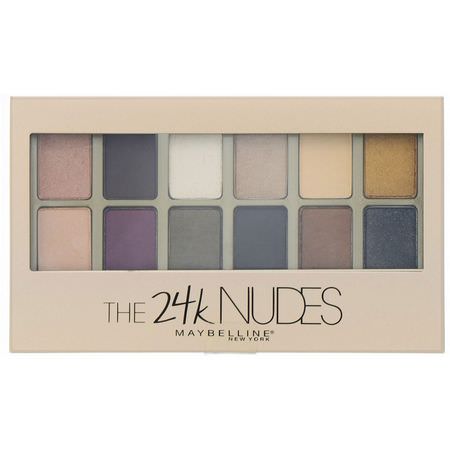 Maybelline, The 24K Nudes Eyeshadow Palette, 0.34 oz (9.6 g):هدايا للمكياج, ظلال العي,ن