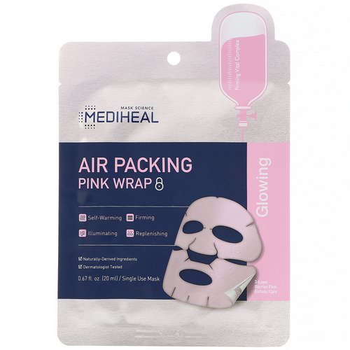 Mediheal, Air Packing, Pink Wrap Mask, 1 Sheet, 0.67 fl oz (20 ml) فوائد