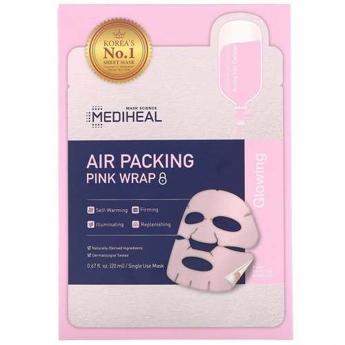 Mediheal, Air Packing, Pink Wrap Mask, 5 Sheets, 0.67 fl. oz (20 ml) Each فوائد