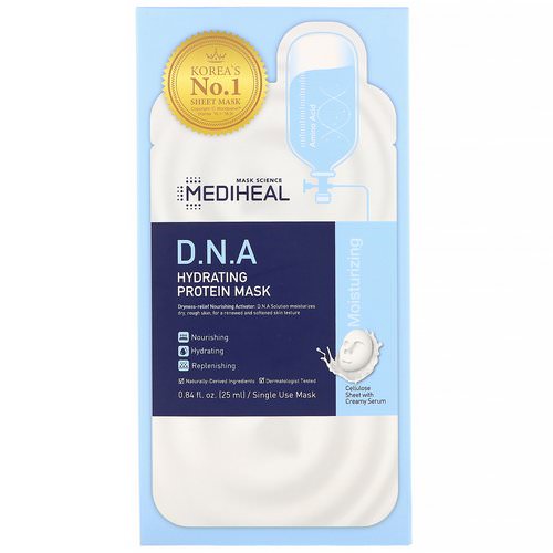 Mediheal, D.N.A Hydrating Protein Mask, 5 Sheets, 0.84 fl oz (25 ml) Each فوائد