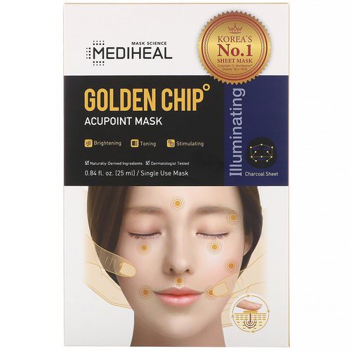 Mediheal, Golden Chip, Acupoint Mask, 5 Sheets, 0.84 fl oz (25 ml) Each فوائد