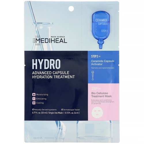 Mediheal, Hydro, Advanced Capsule Hydration Treatment Mask, 1 Sheet, 0.77 fl oz (23 ml) فوائد