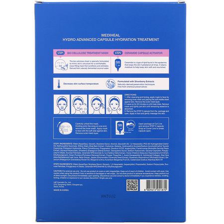 Mediheal, Hydro, Advanced Capsule Hydration Treatment Mask, 5 Sheets, 0.77 fl oz (23 ml) Each:أقنعة مرطبة, أقنعة K-جمال لل,جه