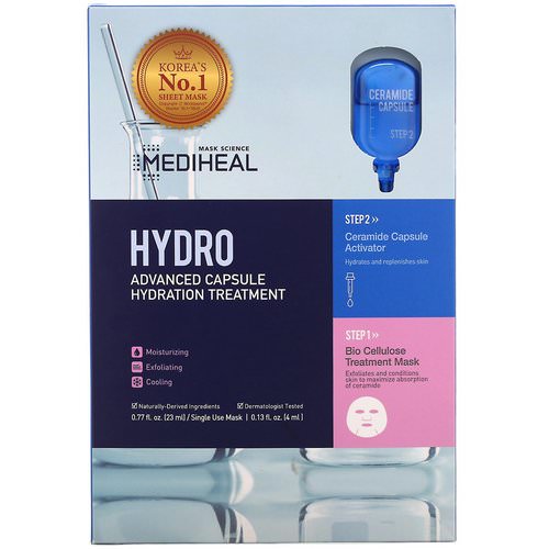 Mediheal, Hydro, Advanced Capsule Hydration Treatment Mask, 5 Sheets, 0.77 fl oz (23 ml) Each فوائد