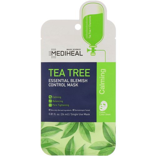 Mediheal, Tea Tree, Essential Blemish Control Mask, 1 Sheet, 0.81 fl oz (24 ml) فوائد