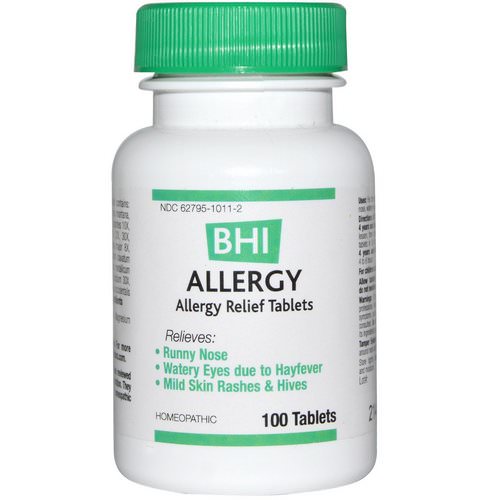 MediNatura, BHI, Allergy, 100 Tablets فوائد