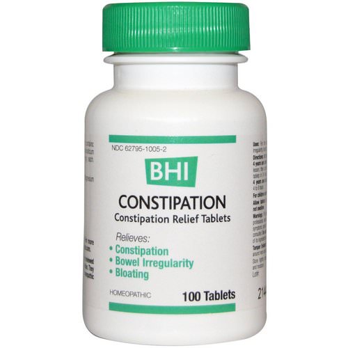 MediNatura, BHI, Constipation, 100 Tablets فوائد