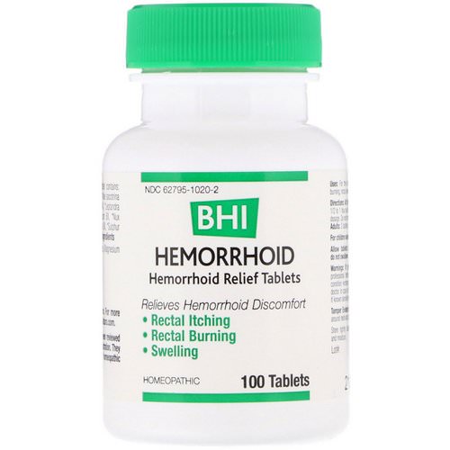 MediNatura, BHI, Hemorrhoid, 100 Tablets فوائد
