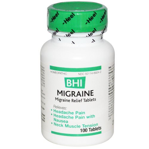 MediNatura, BHI, Migraine Relief, 100 Tablets فوائد