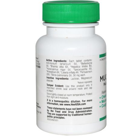 MediNatura, BHI, Mucus Relief, 100 Tablets:أنفلونزا, سعال