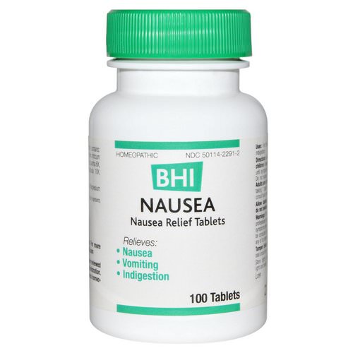 MediNatura, BHI, Nausea, 100 Tablets فوائد