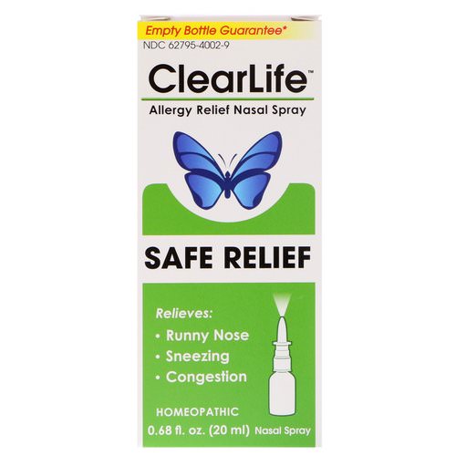 MediNatura, ClearLife, Safe Relief, Allergy Relief Nasal Spray, 0.68 fl oz (20 ml) فوائد