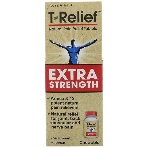 MediNatura, T-Relief, Extra Strength, Homeopathic, Natural Pain Relief Tablets, 90 Chewable Tablets فوائد