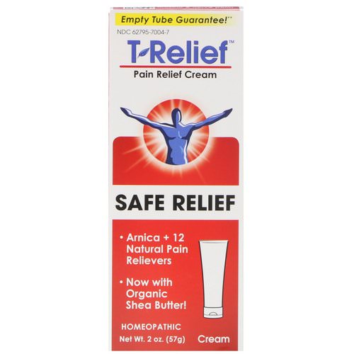MediNatura, T-Relief, Safe Relief, Pain Relief Cream, 2 oz (57 g) فوائد