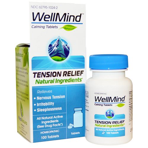 MediNatura, WellMind Calming Tablets, Tension Relief, 100 Tablets فوائد