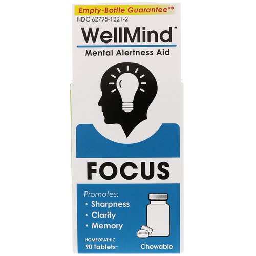 MediNatura, WellMind Focus, Mental Alertness Aid, 90 Tablets فوائد