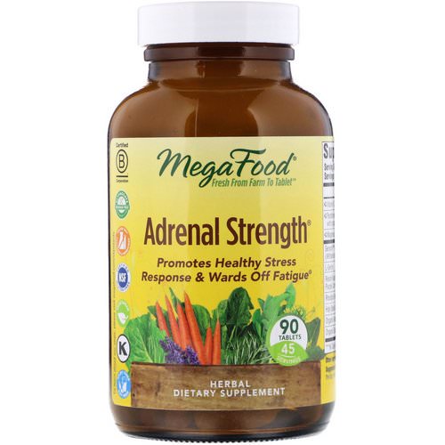 MegaFood, Adrenal Strength, 90 Tablets فوائد