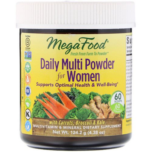 MegaFood, Daily Multi Powder for Women, 4.38 oz (124.2 g) فوائد