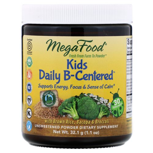 MegaFood, Kids Daily B-Centered, 1.1 oz (32.1 g) فوائد