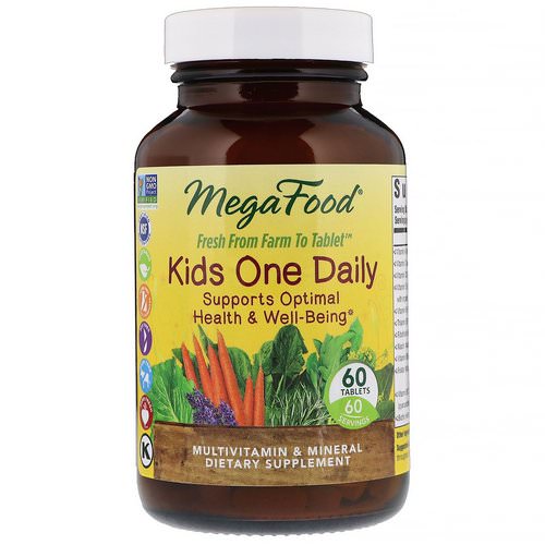 MegaFood, Kids One Daily, 60 Tablets فوائد