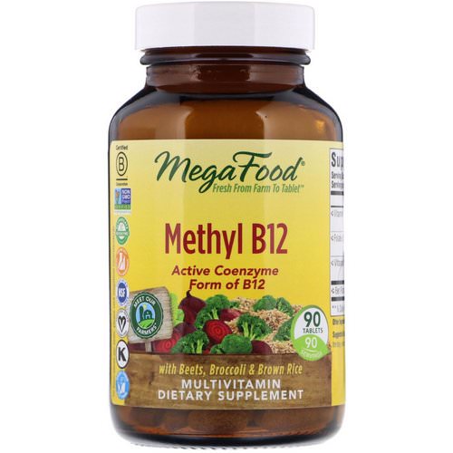 MegaFood, Methyl B12, 90 Tablets فوائد