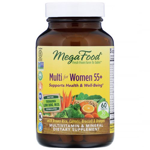 MegaFood, Multi for Women 55+, 60 Tablets فوائد