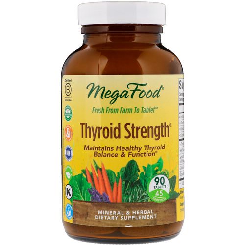 MegaFood, Thyroid Strength, 90 Tablets فوائد