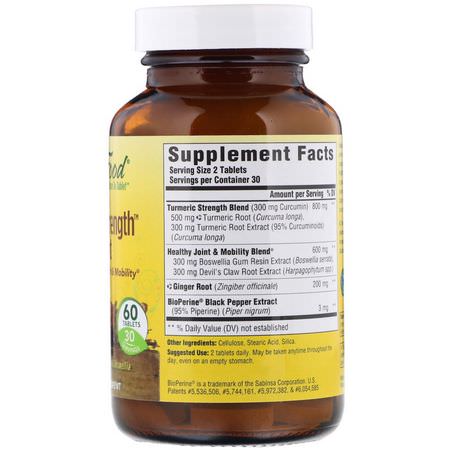 MegaFood, Turmeric Strength For Joint, 60 Tablets:الكركمين, الكركم