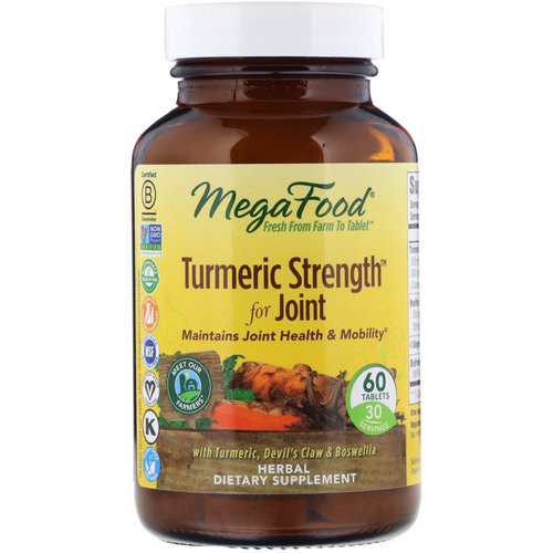 MegaFood, Turmeric Strength For Joint, 60 Tablets فوائد