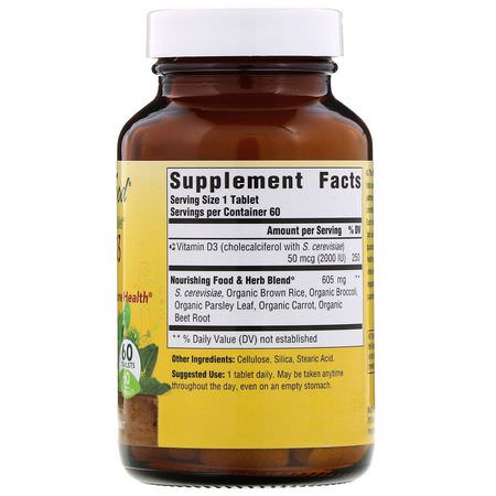 MegaFood, Vitamin D3, 2000 IU, 60 Tablets:D3 Cholecalciferol, فيتامين D