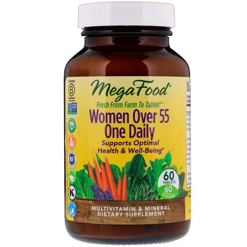 MegaFood, Women Over 55 One Daily, 60 Tablets فوائد
