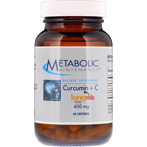 Metabolic Maintenance, Curcumin + C, 400 mg, 60 Capsules فوائد