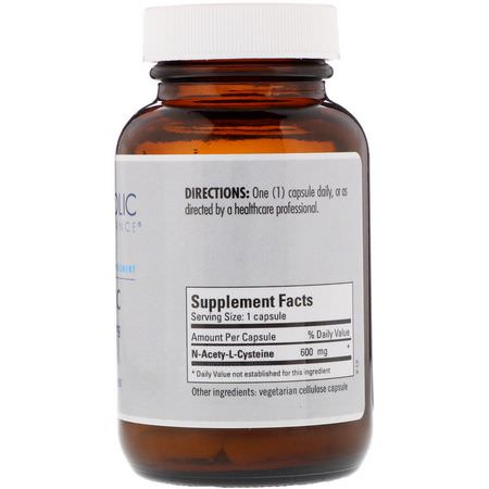 Metabolic Maintenance, NAC, 600 mg, 60 Capsules:N-Acetyl Cysteine ​​NAC, مضادات الأكسدة