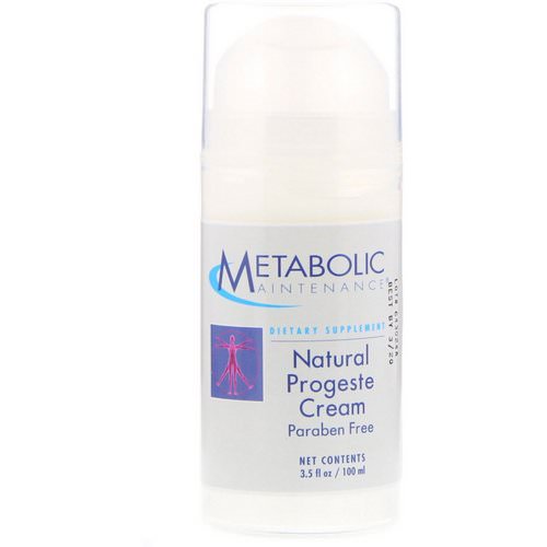Metabolic Maintenance, Natural Progeste Cream, 3.5 fl oz (100 ml) فوائد