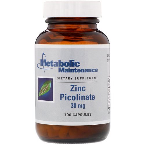 Metabolic Maintenance, Zinc Picolinate, 30 mg, 100 Capsules فوائد