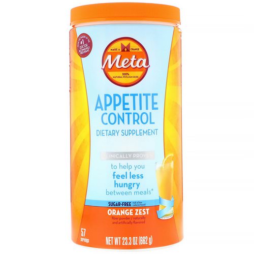 Metamucil, Appetite Control Dietary Supplement, Powder, Orange Zest, 1.45 lbs (662 g) فوائد