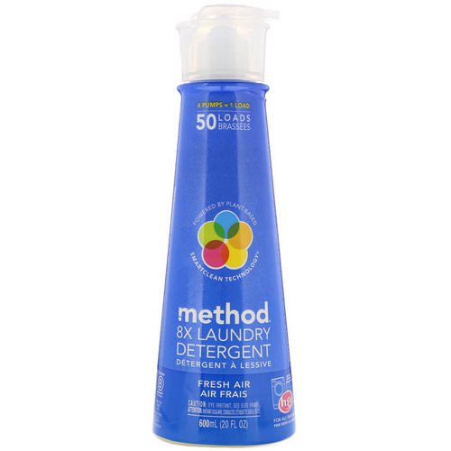 Method, 8X Laundry Detergent, Fresh Air, 20 fl oz (600 ml) فوائد