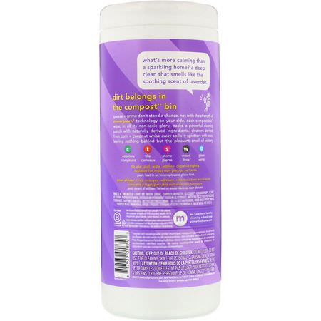 Method, All-Purpose, Naturally Derived Cleaning Wipes, French Lavender, 30 Wet Wipes:منظفات متعددة الأغراض, منزلية