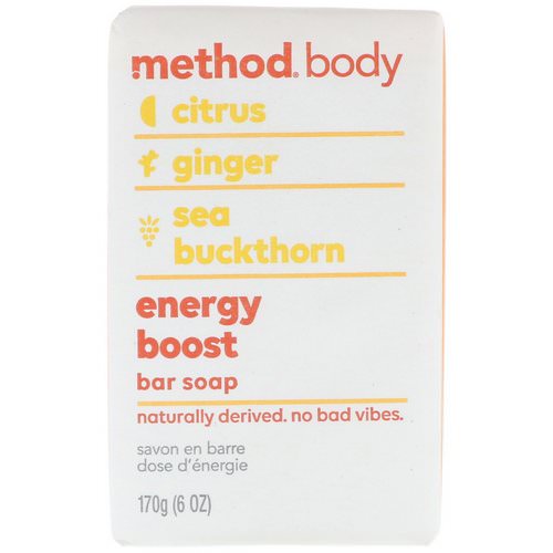 Method, Body, Bar Soap, Energy Boost, 6 oz (170 g) فوائد