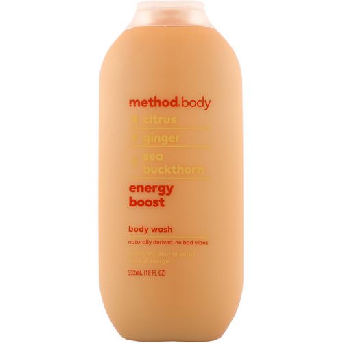 Method, Body, Body Wash, Energy Boost, 18 fl oz (532 ml) فوائد