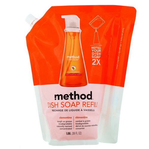 Method, Dish Soap Refill, Clementine, 36 fl oz (1.06 l) فوائد