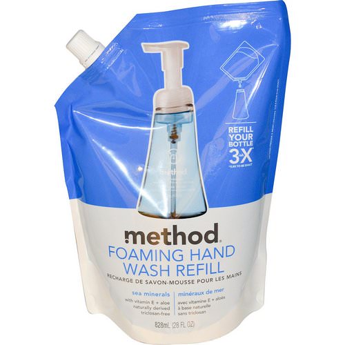 Method, Foaming Hand Wash Refill, Sea Minerals, 28 fl oz (828 ml) فوائد
