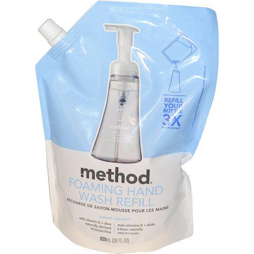 Method, Foaming Hand Wash Refill, Sweet Water, 28 fl oz (828 ml) فوائد