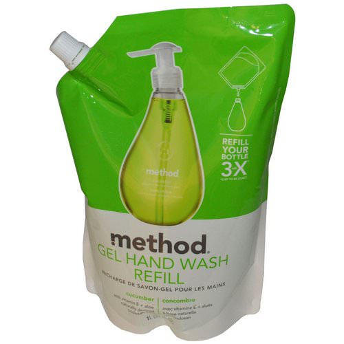 Method, Gel Hand Wash Refill, Cucumber, 34 fl oz (1 L) فوائد