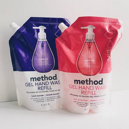 Method, Gel Hand Wash Refill, French Lavender, 34 fl oz (1 L)