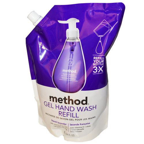 Method, Gel Hand Wash Refill, French Lavender, 34 fl oz (1 L) فوائد